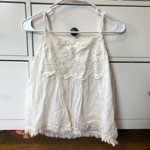 White bohemian tank